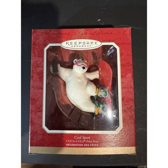 Hallmark Other - Hallmark Keepsake Ornament Cool Sport Coca-Cola Polar Bear 2001 Christmas Decor